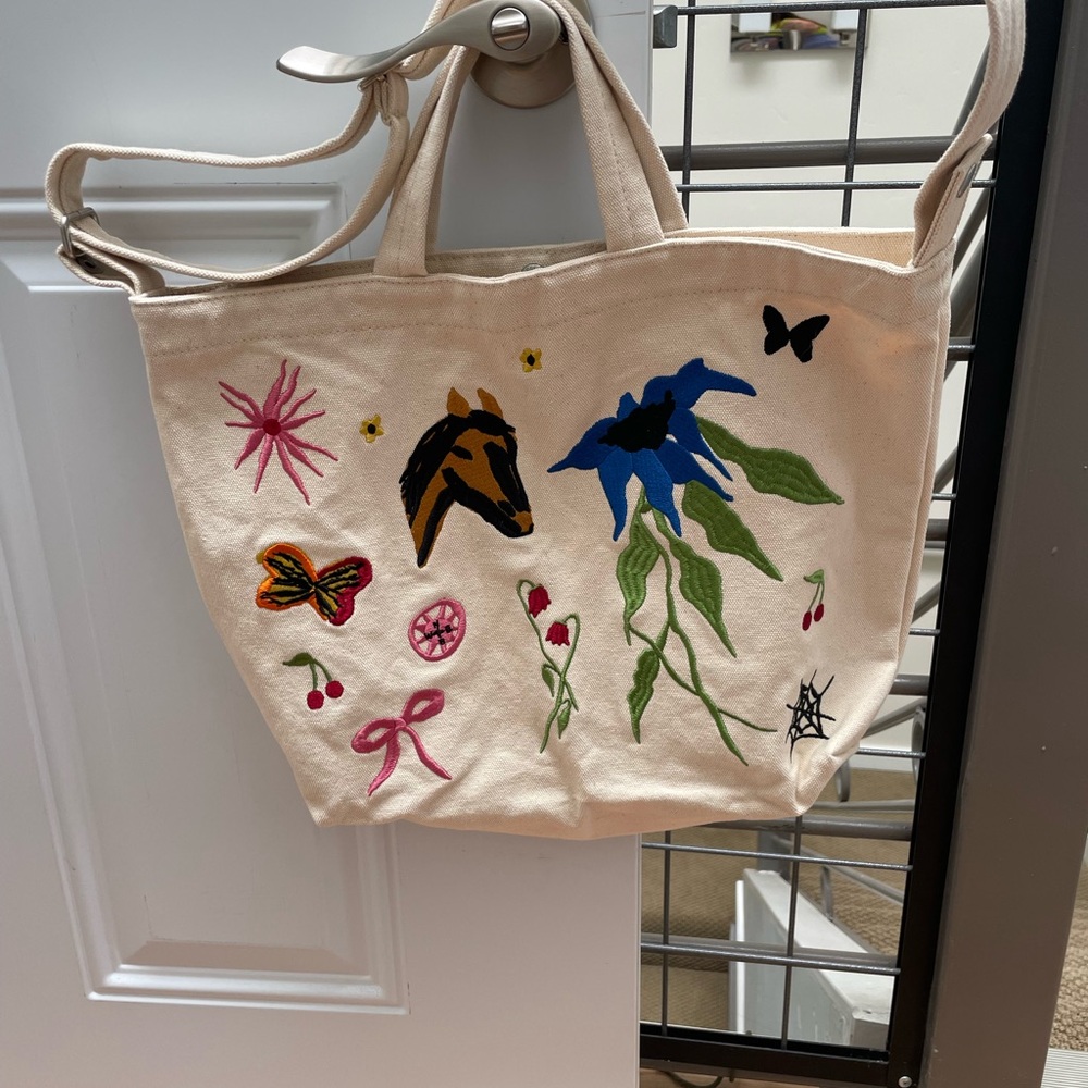 Baggu Jessica Williams embroidered tote